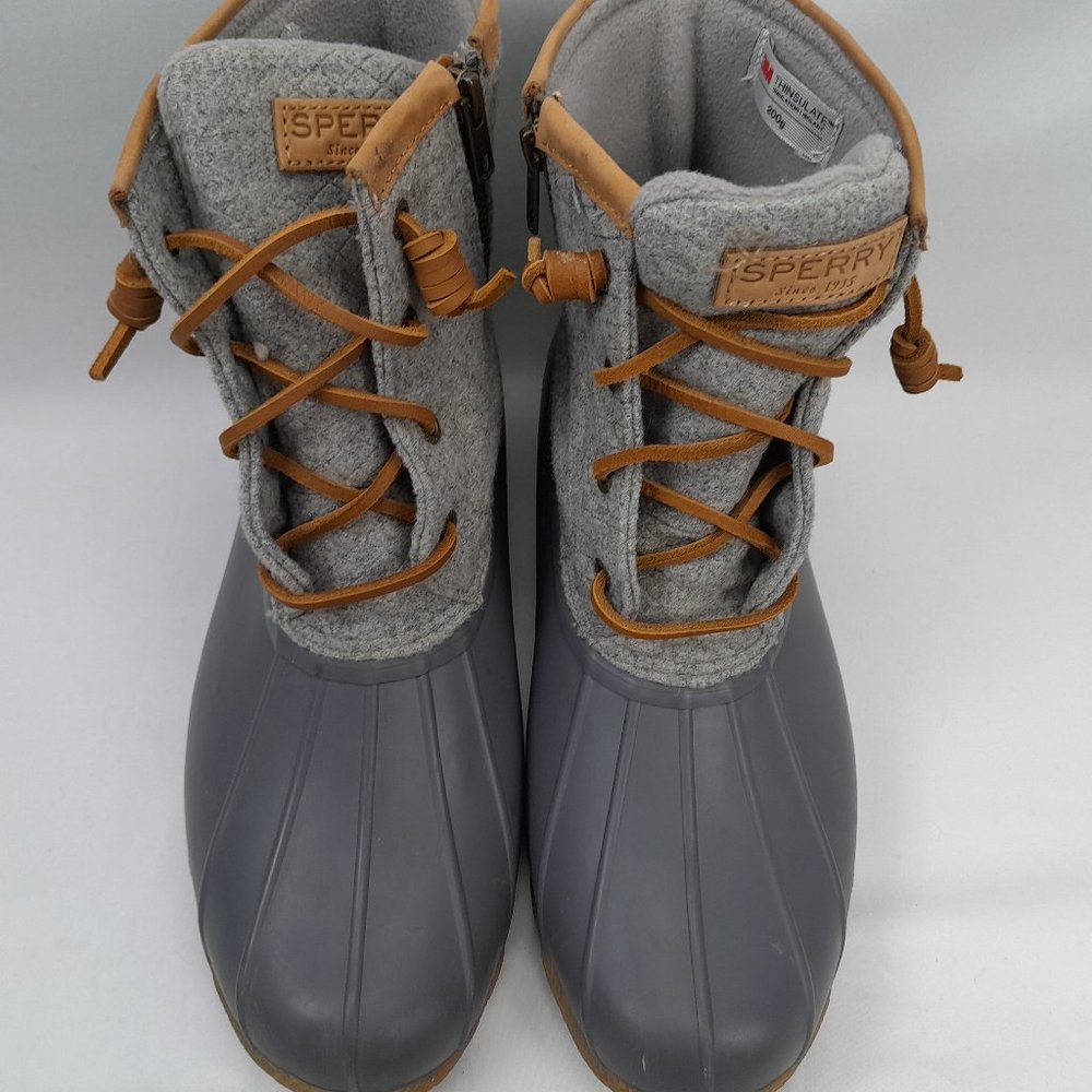 Sperry Women's Saltwater Emboss Wool Boots - Size 10 - Excellent Condition